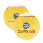 Fresh Brewed Beer Coaster 3-5/8" Circle