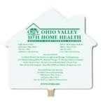 Full Color Imprint 8" House Shaped Hand Fan