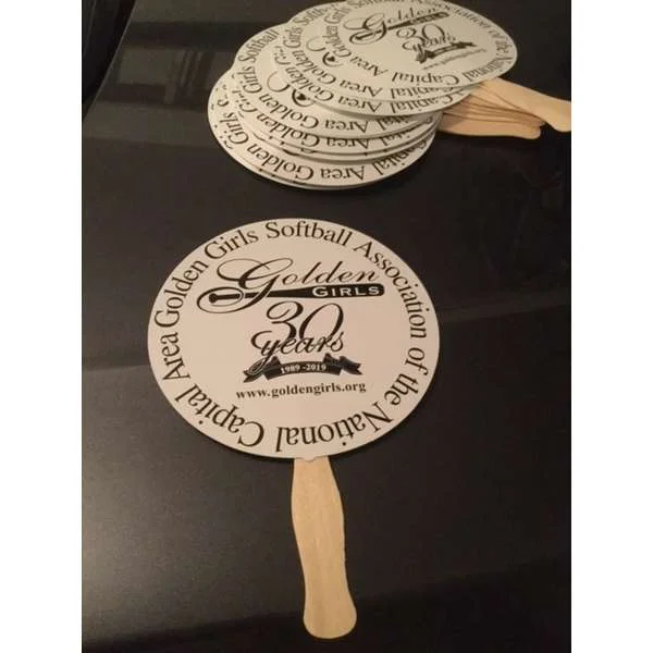 Circle Shaped Hand Fan - 8"