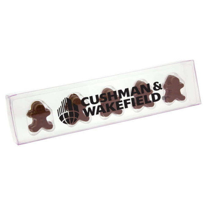 Clear candy box with logo