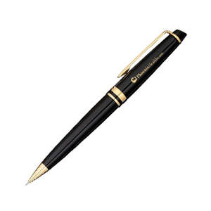 Custom Promotional Waterman Expert Ballpoint Pen - Black with Gold Trim