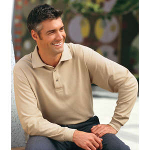 Polo Shirts - Port Authority Long Sleeve Silk Touch Sport Shirt - Dark/All