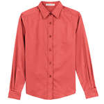 Port Authority Ladies Long Sleeve Easy Care Shirt - Dark/All Hibiscus