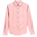 Port Authority Ladies Long Sleeve Easy Care Shirt - Dark/All Pink, Light