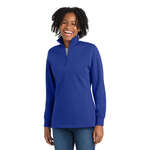 Sport-Tek Ladies Quarter-Zip Sweatshirt - Dark/All Blue, True Royal