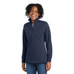 Sport-Tek Ladies Quarter-Zip Sweatshirt - Dark/All Blue, True Navy
