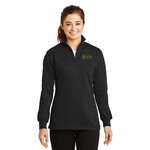 Sport-Tek Ladies Quarter-Zip Sweatshirt - Dark/All Black