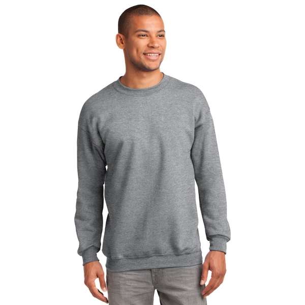 Custom Port and Company Crewneck Sweatshirt - Light/Heather