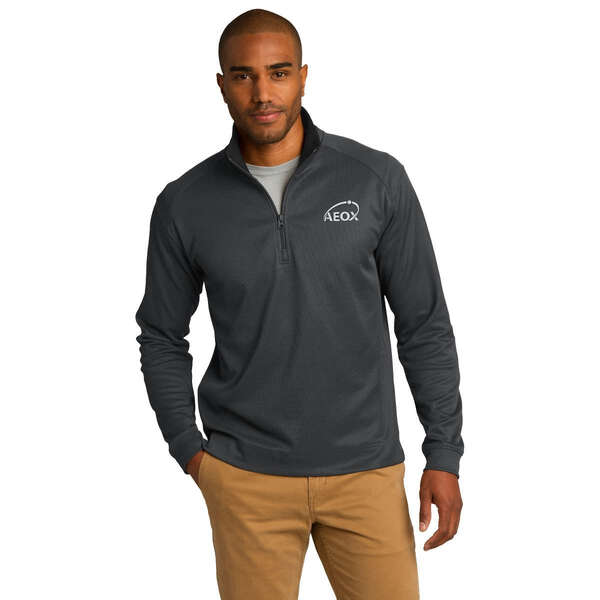 Custom Port Authority Vertical Texture Quarter-Zip Pullover