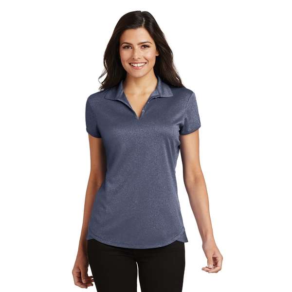 Port Authority Las Trace Heather Polo Dark All Port Authority Las Trace Heather Polo Dark All