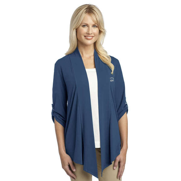 port authority ladies concept long pocket cardigan
