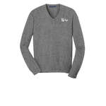 Port Authority V-Neck Sweater - Dark/All Gray, Medium Heather