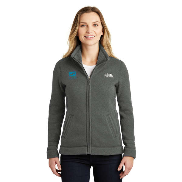 The North Face Ladies Sweater Fleece Jacket- Dark/All