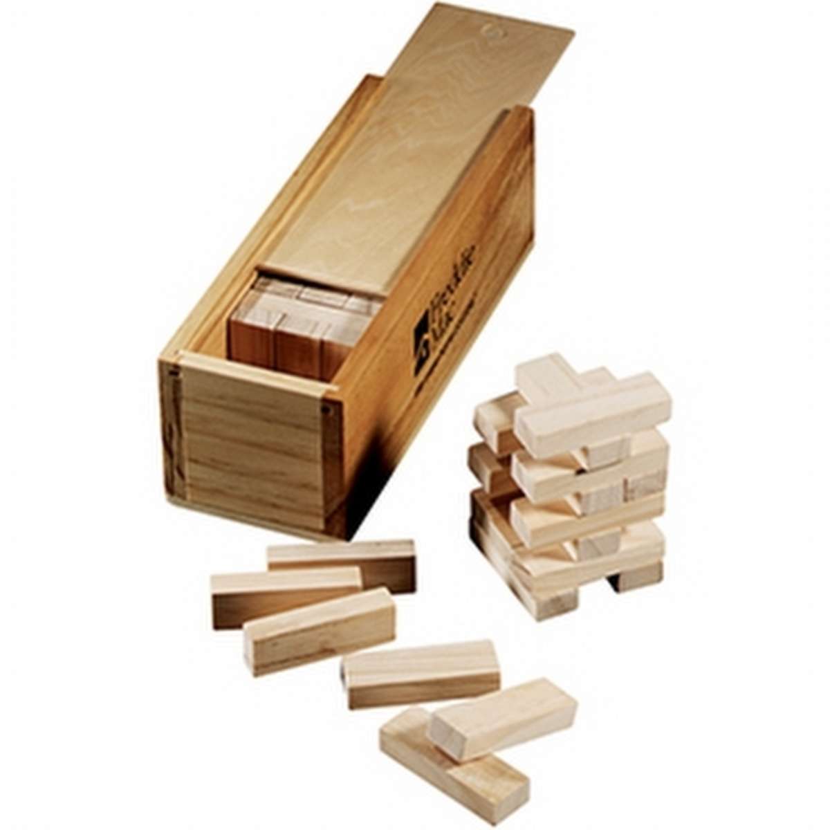 Tumbling Tower Wooden Block Game with Custom Logo