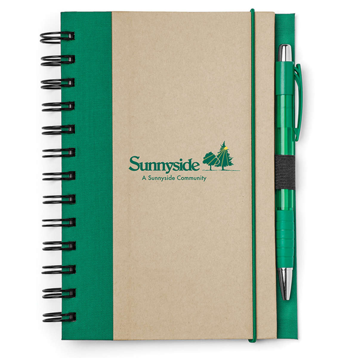 Recycled Color Spine Spiral Notebook with Custom Logo