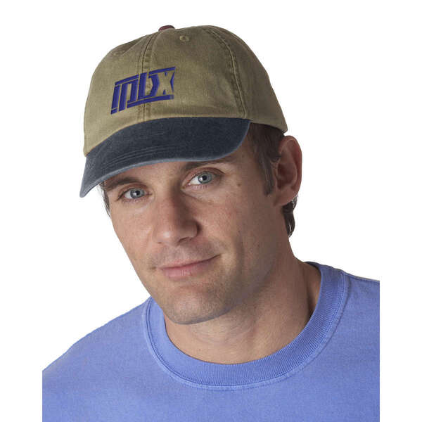 Custom Adams 6-Panel Washed Pigment-Dyed Cap Dark/All