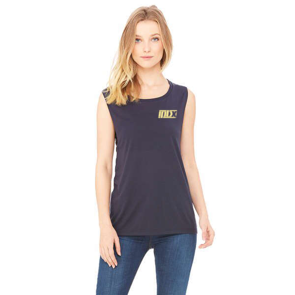 Bella Canvas Ladies' Flowy Scoop Muscle Tank - Soft Polyester-Viscose Blend, Drapey Fit - View #6