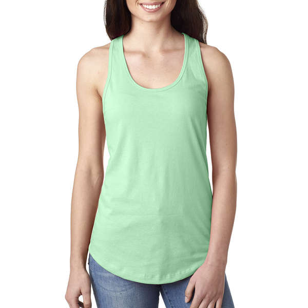 Next Level Apparel Women's Ideal Racerback Tank Top – Royal-Tahiti, Soft Cotton Blend, Size Small - View #7