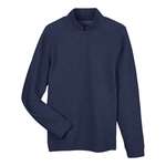 North End Men's Spirit Textured Quarter-Zip Blue, Classic Navy