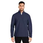 North End Men's Spirit Textured Quarter-Zip Blue, Classic Navy