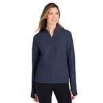 North End Ladies' Spirit Textured Quarter-Zip Blue, Classic Navy