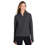 North End Ladies' Spirit Textured Quarter-Zip Black, Heather