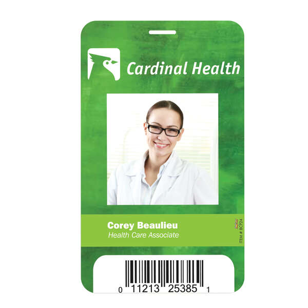 Plastic Identification Badge 3 5/8" X 5 1/2", Customization Options Deluxe