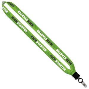 Lanyards and Badges - 3/4 Dye-Sublimated Lanyard with Plastic Clamshell & Plastic O-Ring