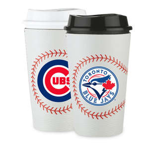 Custom Promotional Grande Tumbler with Baseball Sleeve