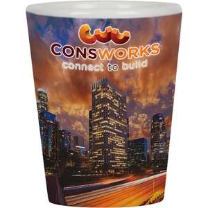 Drinkware - 1.5 Oz Full Color Collector Cup Ceramic Shot Glass