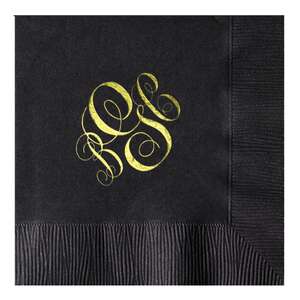 Household Items - Deep-Tone Colored 2-Ply Beverage Napkins (Foil Imprint)