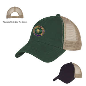 Apparel - Washed Cotton Mesh Back Trucker Cap