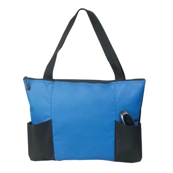 Double Pocket Zippered Tote Bag Double Pocket Zippered Tote Bag