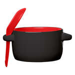 Black, Matte/Red 12 Oz Aztec Soup Mug Black, Matte/Red