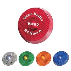 Custom Promotional Round Blinking Light with Back Clip