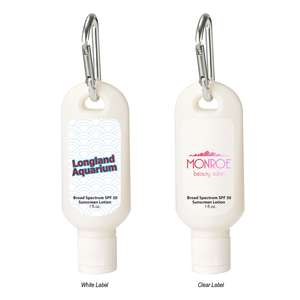 Personal Care Items - 1 Oz. SPF 30 Sunscreen with Carabiner
