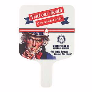 Fans - Full Color Standard Plastic Hand Fan