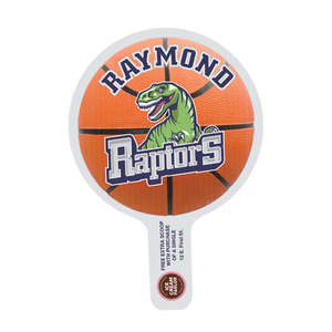 Plastic Hand Fans - Full Color Round Plastic Hand Fan