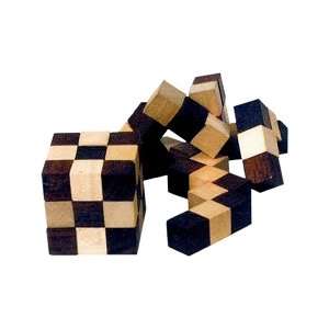 Puzzles - Elastic Cube Puzzle in Wood