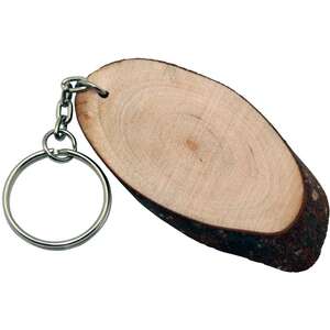 Unique Keychains - Natural Wood Keyring