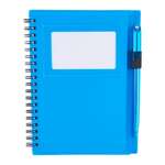 Blue, Translucent 5.5" x 7" Star Spiral Notebook w/Pen Blue, Translucent
