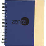6.5" x 7" Lock-it Spiral Notebook w/Pen Blue