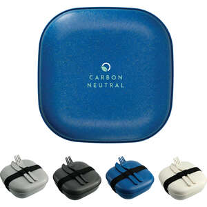Custom Promotional Wheat Straw Food Storage with Utensils