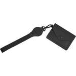 Recycled Wrist Lanyard with Card Holder Black