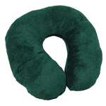 Embroidered Travel Pillow Green, Dark
