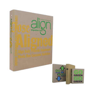 Journals and Day Planners - Raw Recycled 1/2 Binder - 8-1/2 x 11
