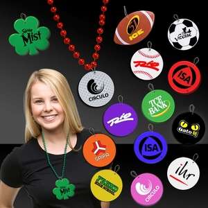 Party Accessories - Plastic Medallions for Mardi Gras Bead Necklaces - 2-1/2
