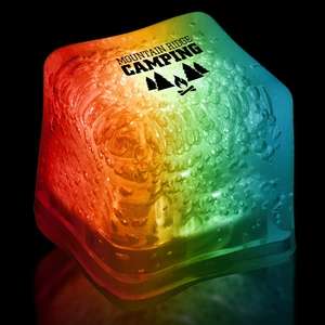 Custom Promotional Imprinted Rainbow Lited Ice Cubes