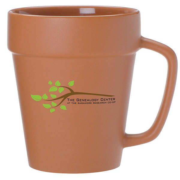 Ceramic Flower Pot Mug, Customization Options Deluxe