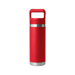 YETI Rambler 18 oz. Water Bottle with Color-Matched Straw Cap Red